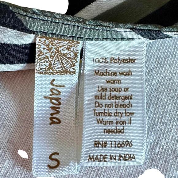 Womens Top Size Small Black Green Stripes Crop Wrap Professional Work Attire - Picture 7 of 8